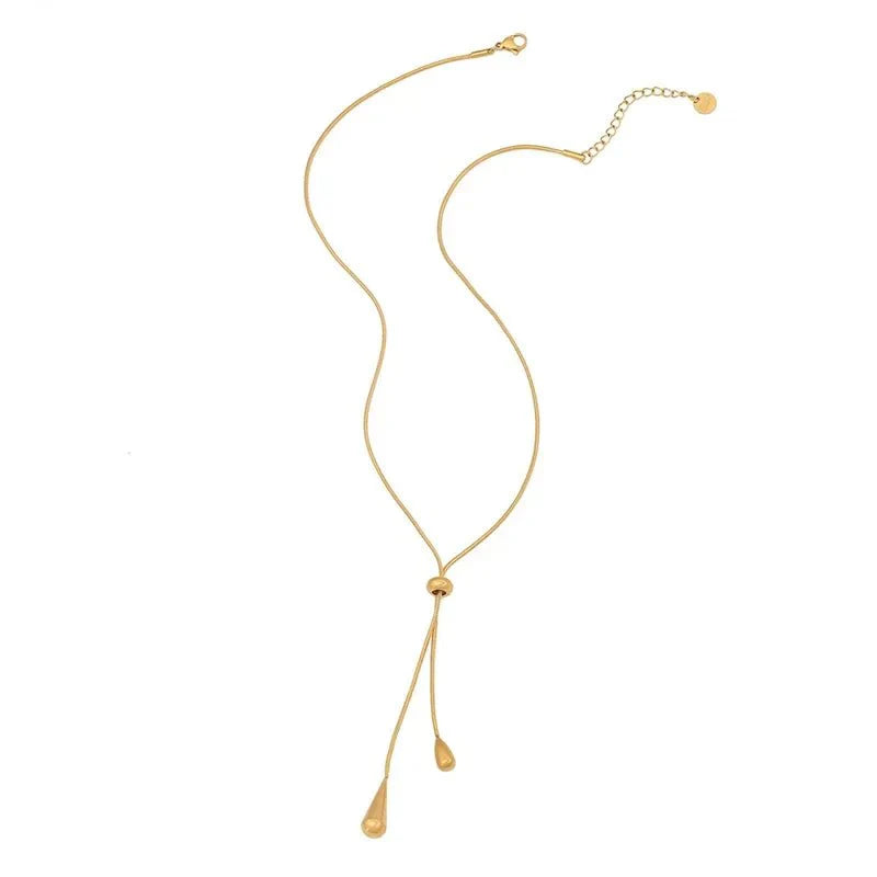 Ismara - Adjustable Pull Droplet Necklace & Earrings — designed to inspire your lifestyle.