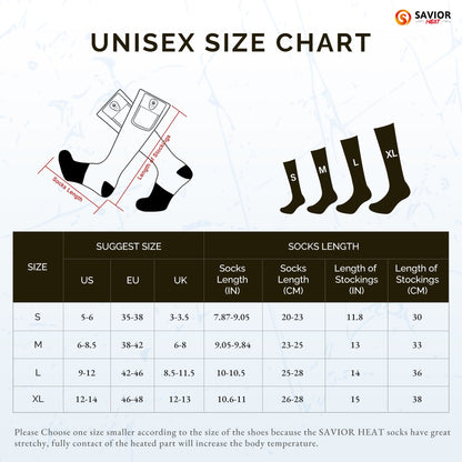 Bluetooth Heated Socks with APP Control for Men and Women - Rechargeable Warm Thermal Socks for Cold Weather Outdoor Use