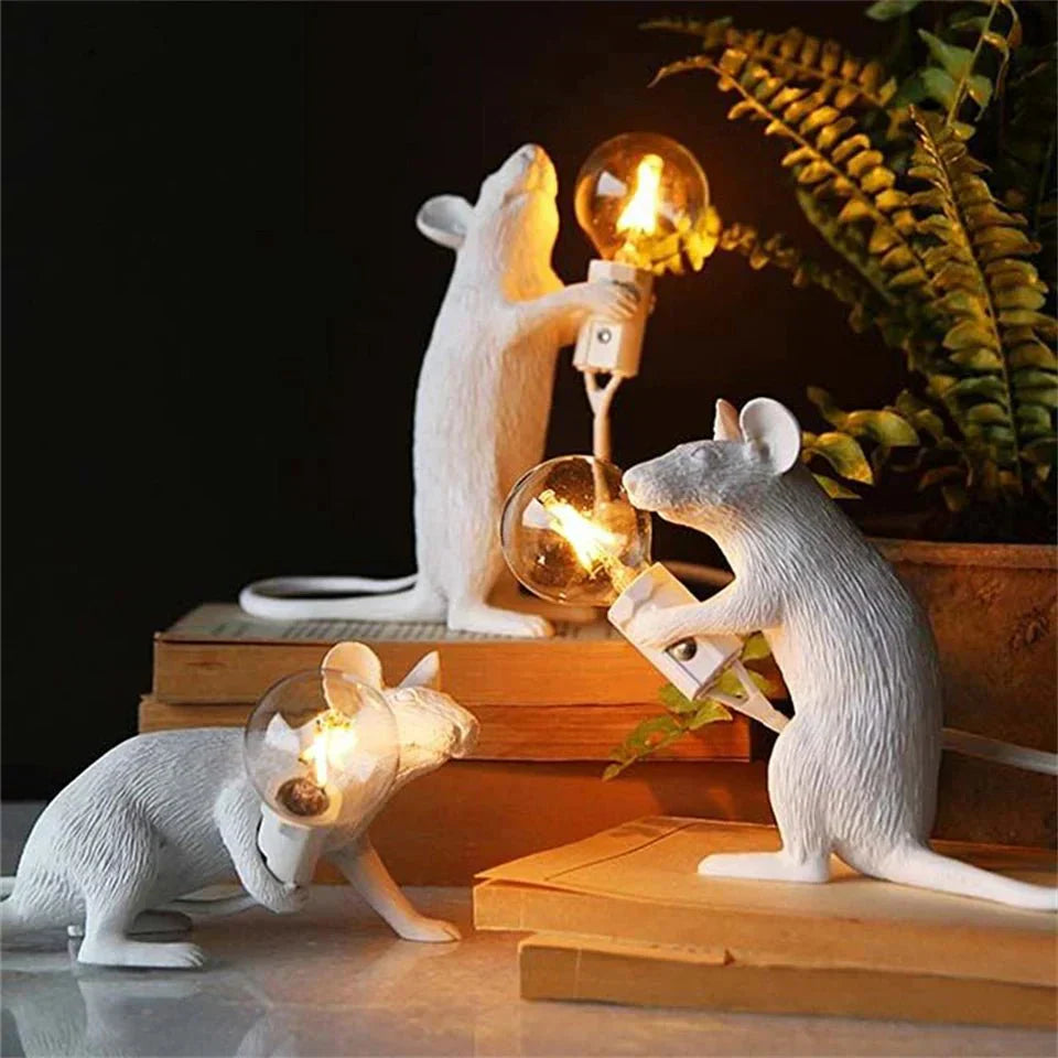 Art Deco LED Table Lamp - Modern Mouse Design for Stylish Interiors