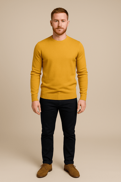 Herren Rundhals-Pullover – Reguläre Passform Strickpullover