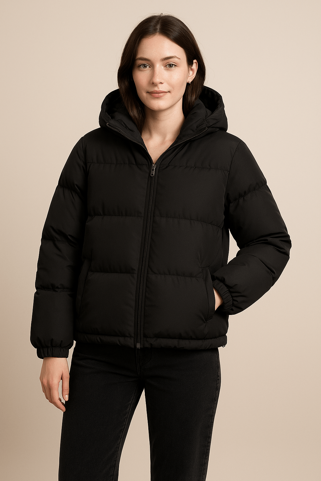 Veste d'hiver pour femme au style surdimensionné – Eau et coupe-vent