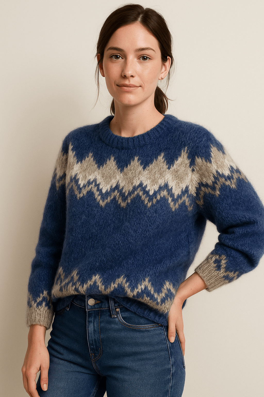 Pull-over élégant pour femmes – Tissu épais