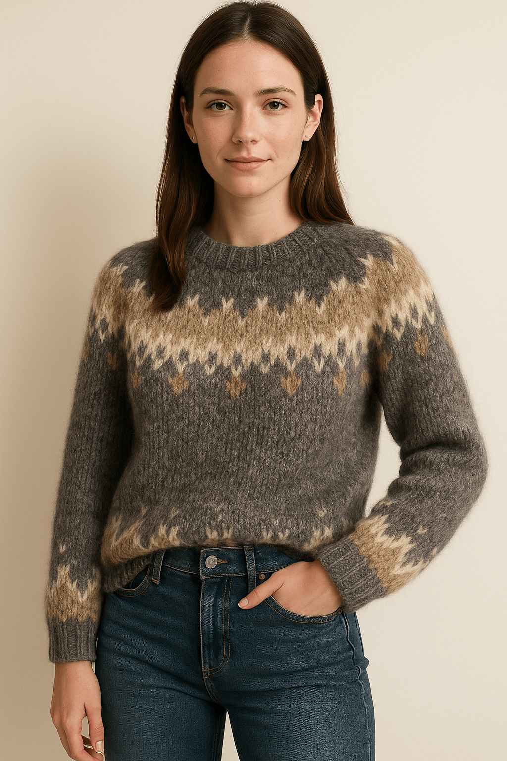 Pull-over élégant pour femmes – Tissu épais