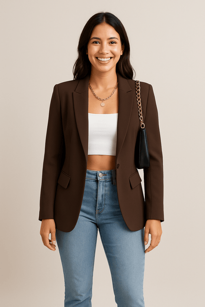Blazer Damesmode – Veste streetwear chic et ajustée