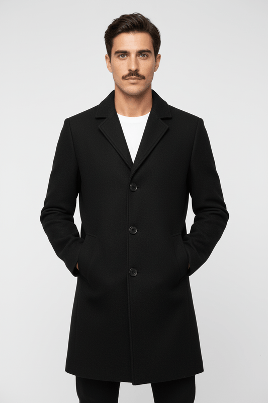 Herren Klassischer Winter-Trenchcoat | Raffinerter Stil und tägliche Wärme