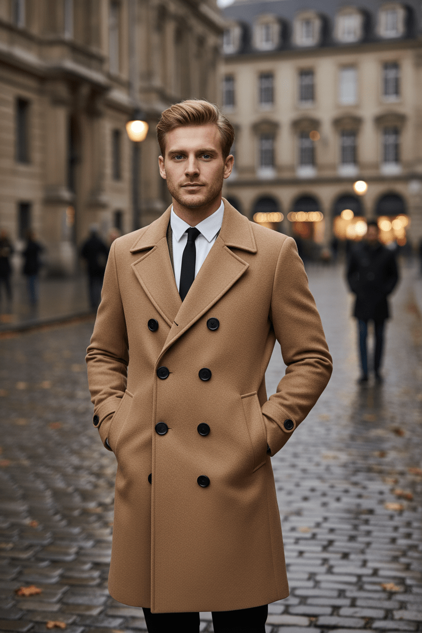 Trenchcoat Doublezijdige Homme | Tailored Fit et Verfijnd Ontwerp