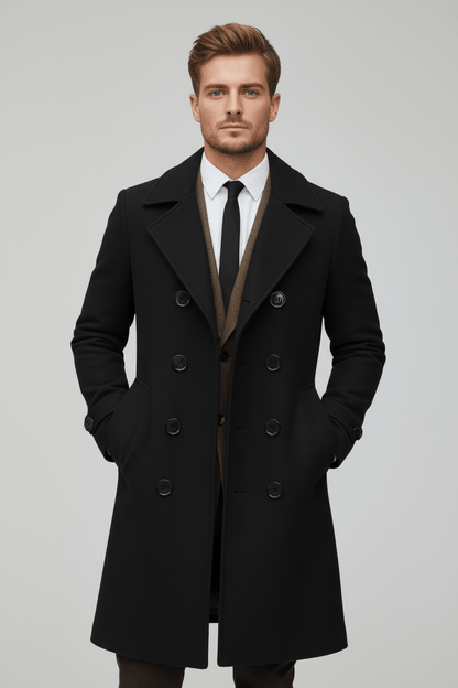 Trenchcoat Doublezijdige Homme | Tailored Fit et Verfijnd Ontwerp