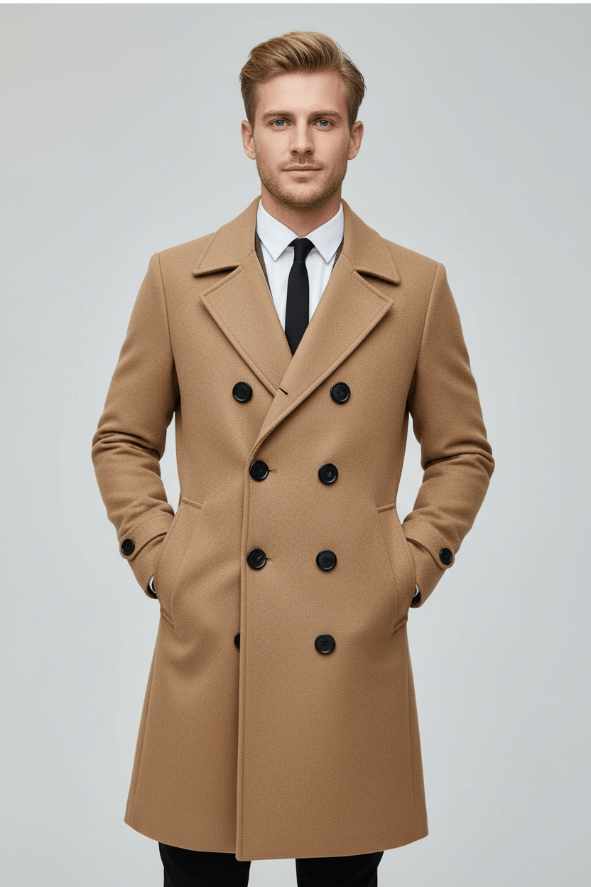 Trenchcoat Doublezijdige Homme | Tailored Fit et Verfijnd Ontwerp
