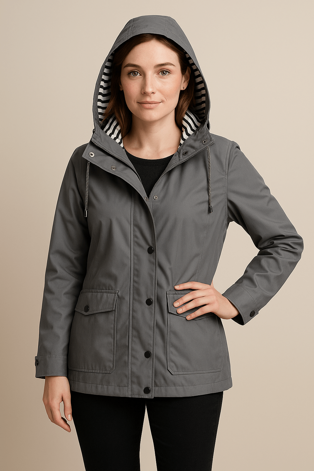 Manteau mi-long pour femme avec veste polyvalente
