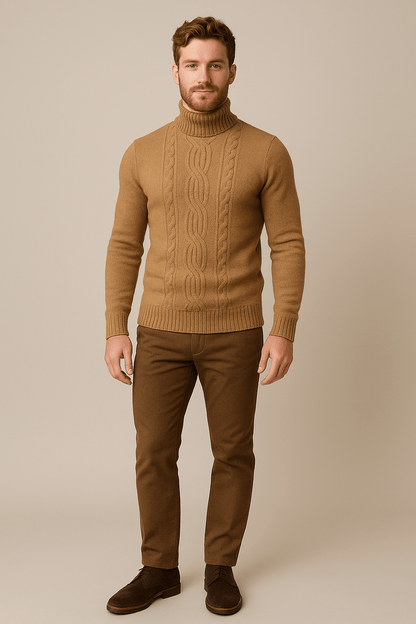 Herren Kabelstrick Rollkragenpullover | Design chaleureux et style raffiné