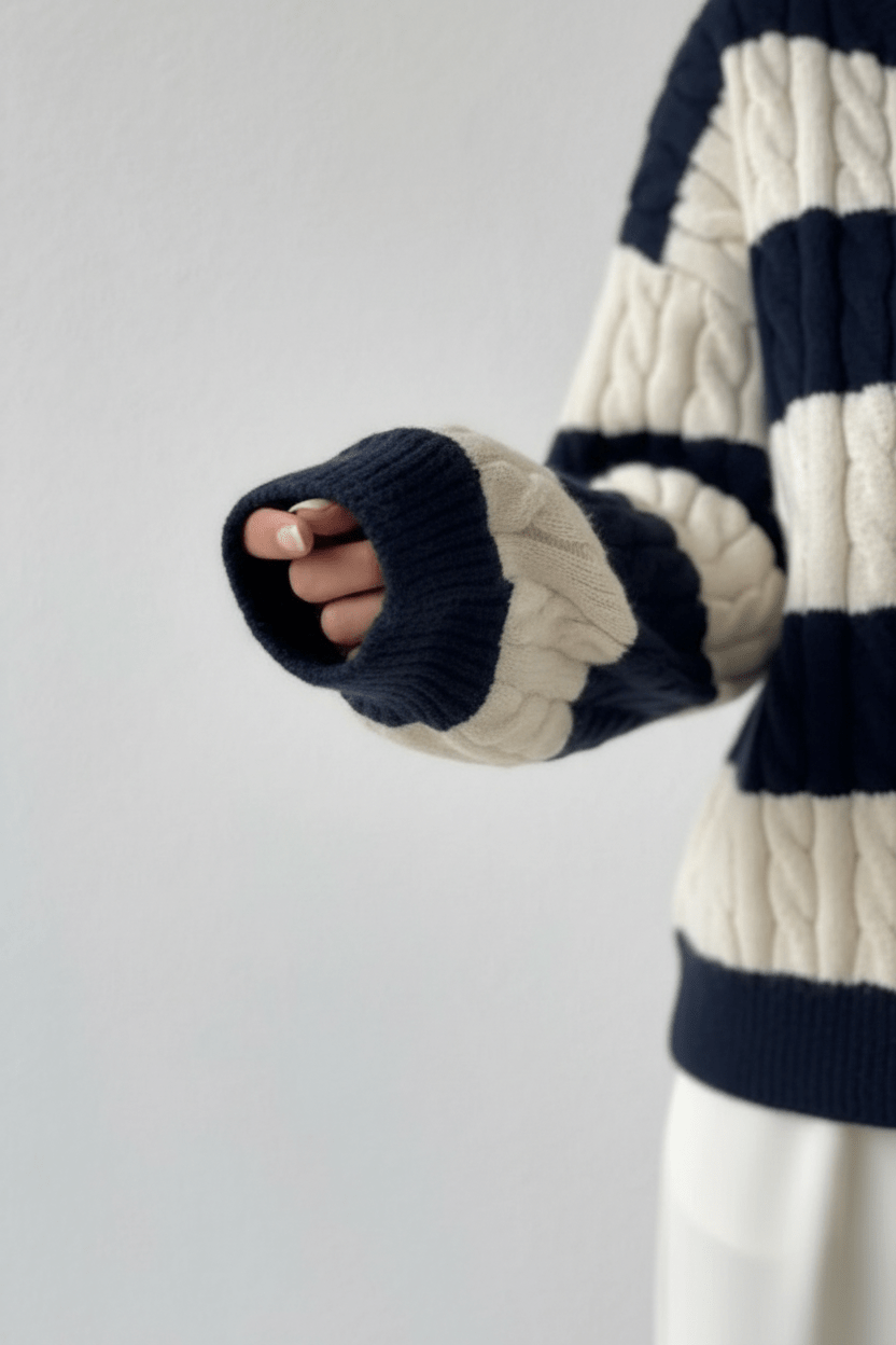 Pull surdimensionné en V ausschnitt avec cordons et détails gestuels pour femmes