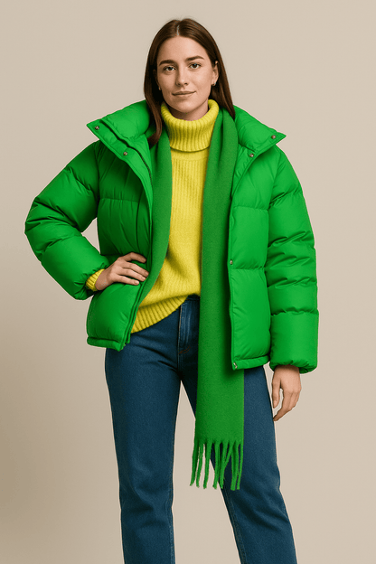 Dames Oversize Gequilted Puffer Jacket avec Waterafstotende Capuchon