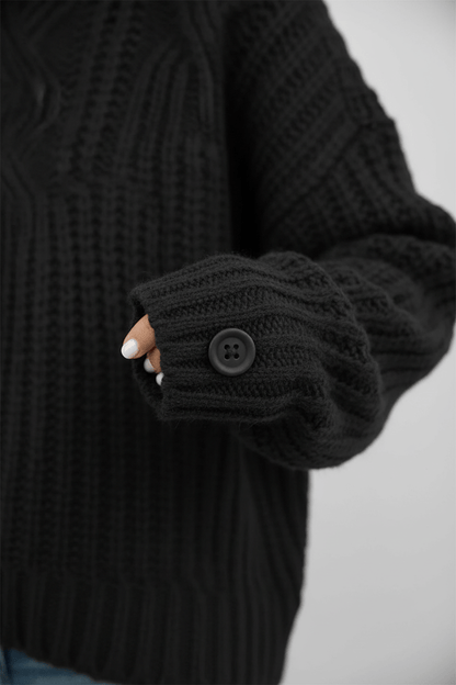 Pull-over pour femme avec hohem Kragen