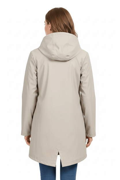 Trenchcoat Femme | Veste mi-longue imperméable avec coupe ajustée