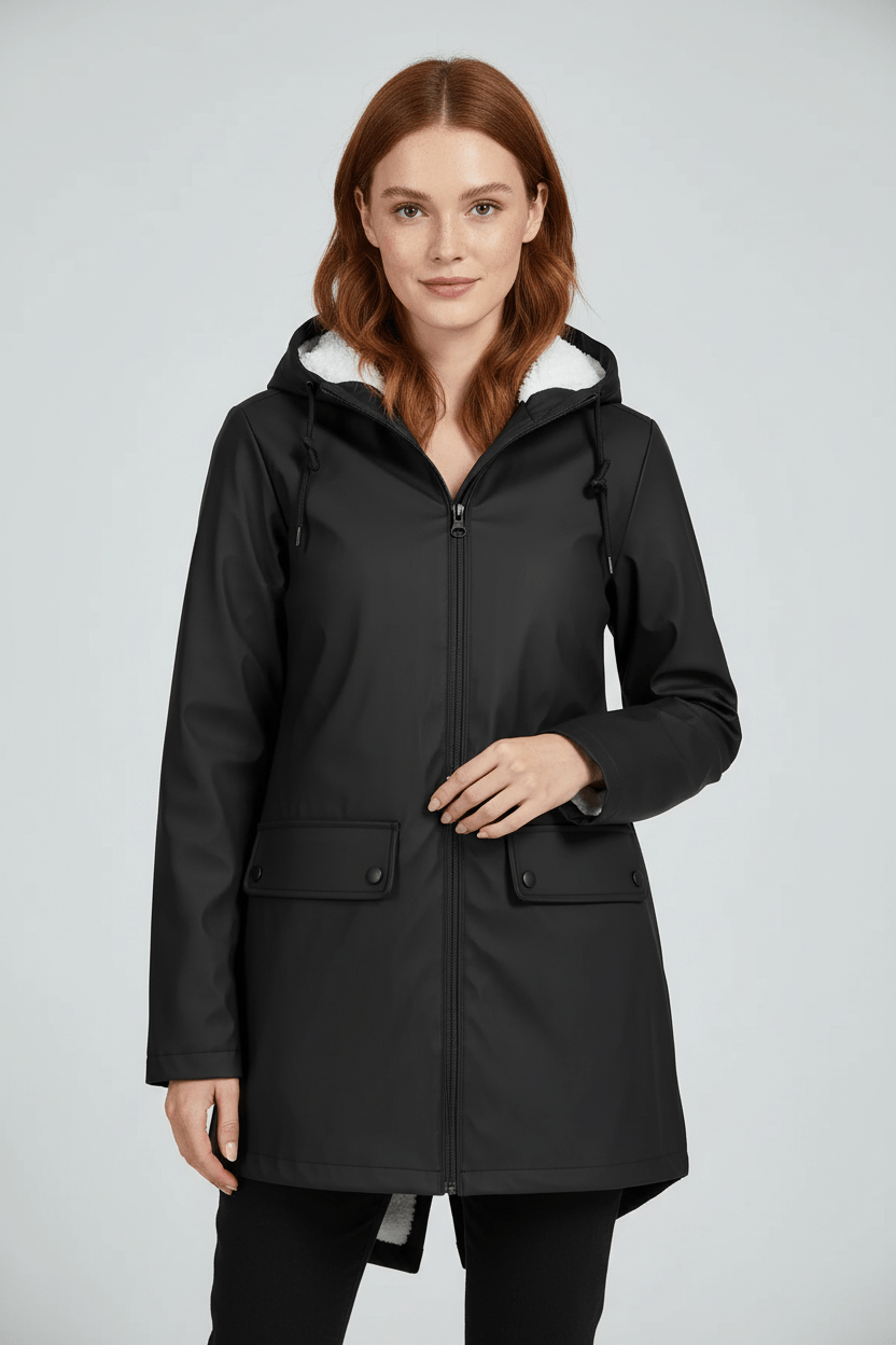 Trenchcoat Femme | Veste mi-longue imperméable avec coupe ajustée