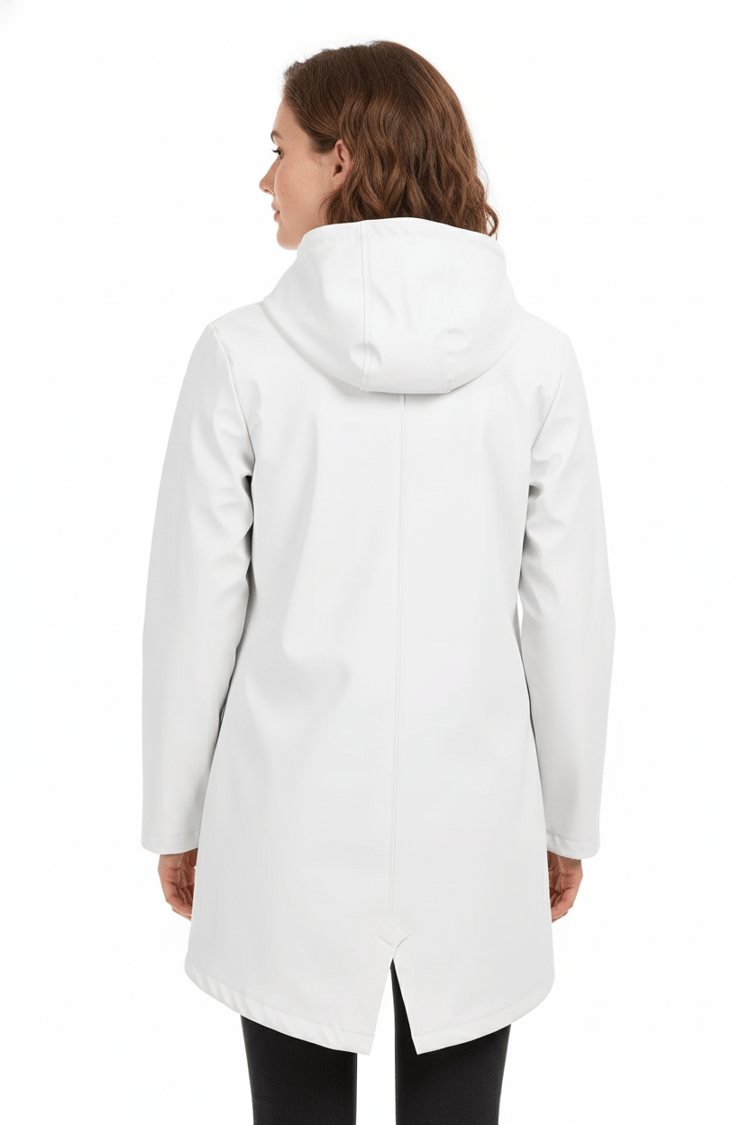 Damen Kapuzen-Trenchcoat | Wasserabweisender, mittellanger Mantel mit taillierter Passform