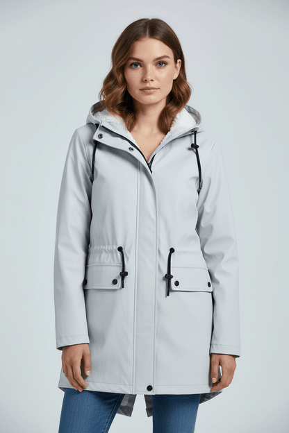 Trenchcoat Femme | Veste mi-longue imperméable avec coupe ajustée