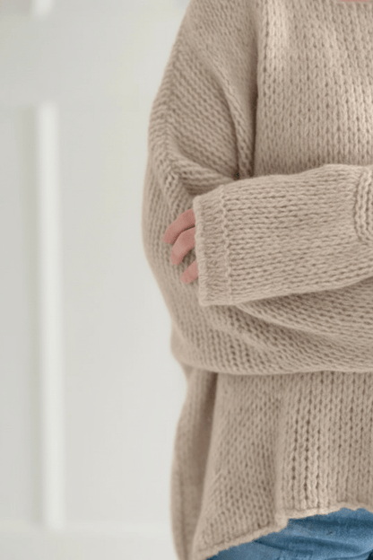 Dames surdimensionné Gebreide Trui avec Off-Shoulder Ontwerp