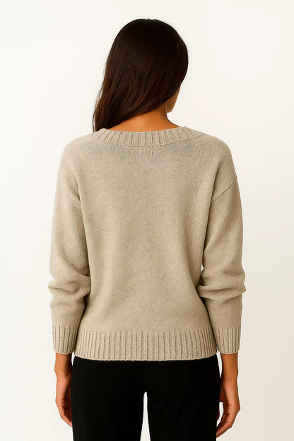 Damen V-Ausschnitt Pullover – Un pull plus élégant pour l'herbe et l'hiver