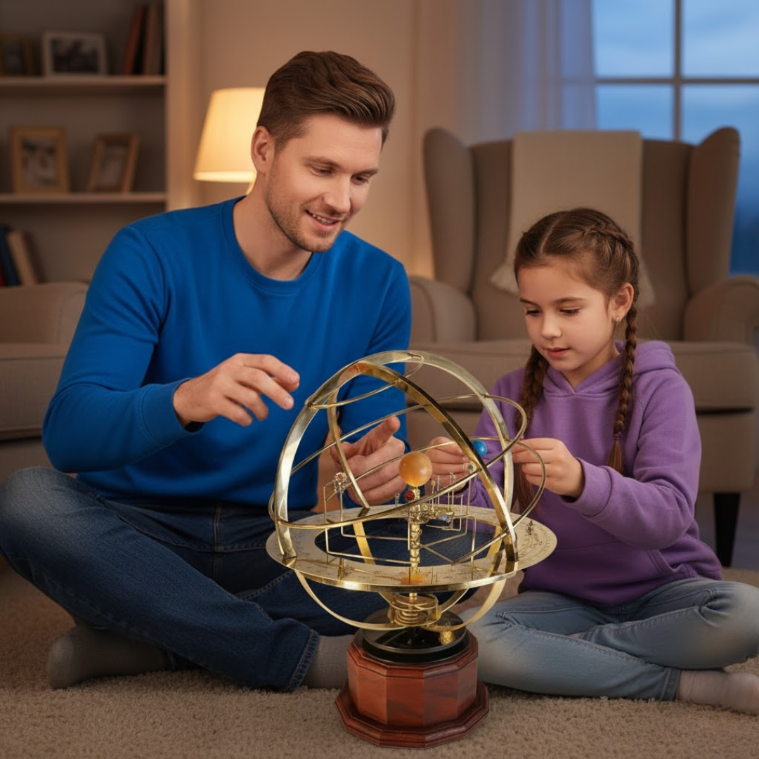Großes Orrery-Modell unseres Sonnensystems