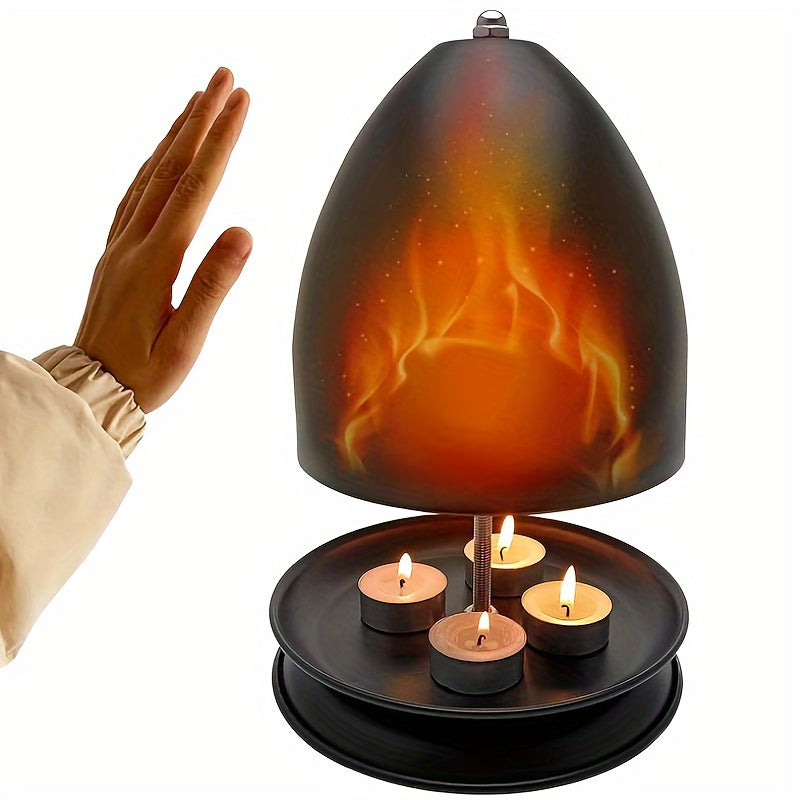 Black Tea Light Candle Warmer Kit with Hand Warmer & Holder - Flameless Heating for Home & Garden