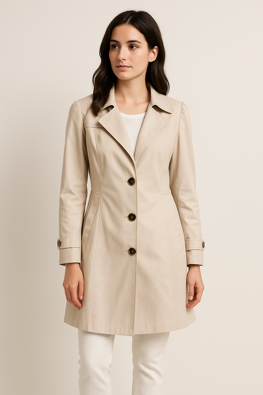 Trench-coat pour femme avec revers