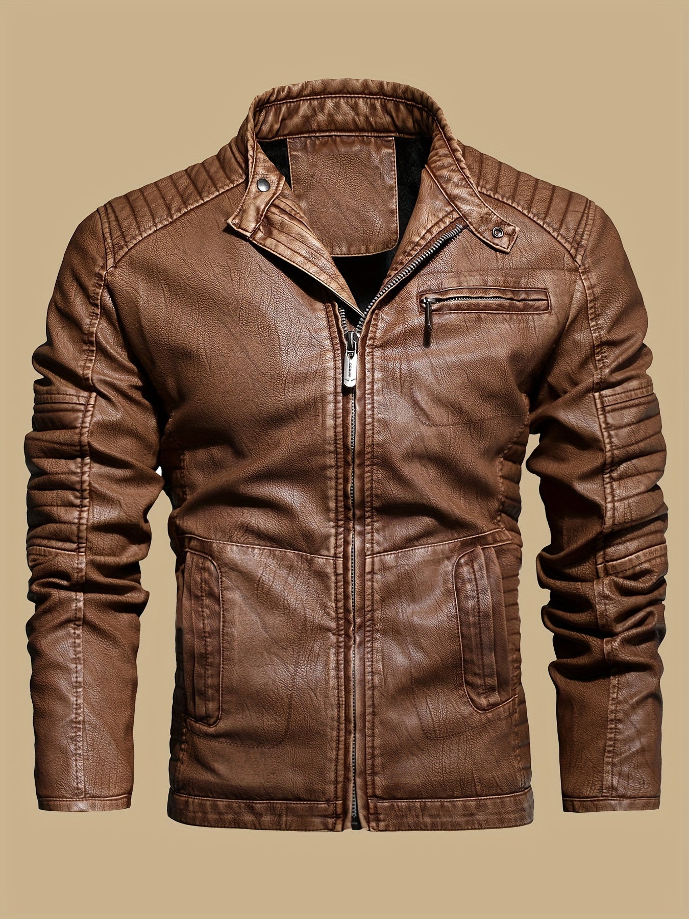 Veste en cuir vintage pour hommes – Look classique, confort plus moderne