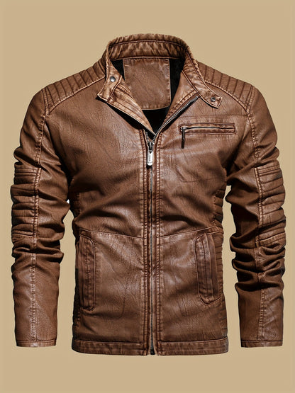 Veste en cuir vintage pour hommes – Look classique, confort plus moderne