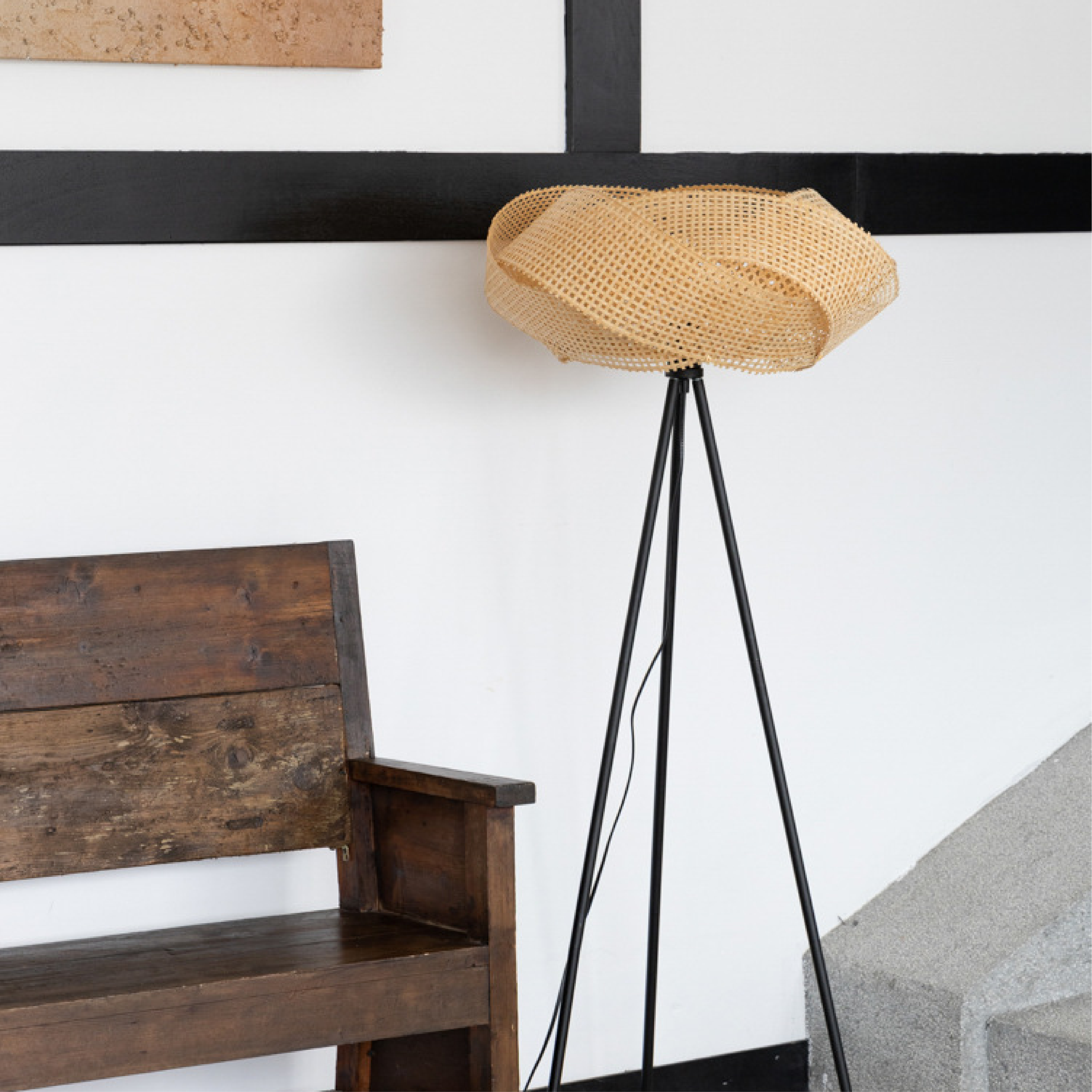 Bambus Stehlampe