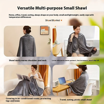 Elektrische Deken USB-Aangedreven Verwarmde Plaid - 3 Warmte-instellingen, Zachte Flanel