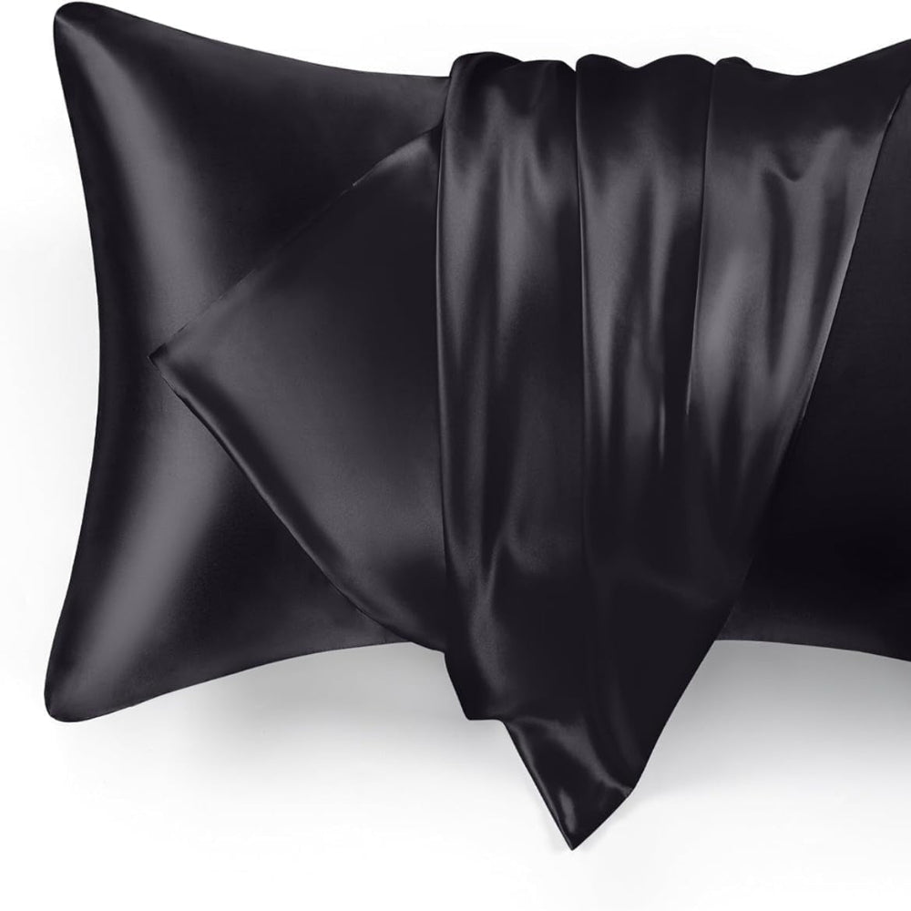 Ensemble de deux taies d'oreiller en soie pour la peau et les cheveux, hypoallergéniques