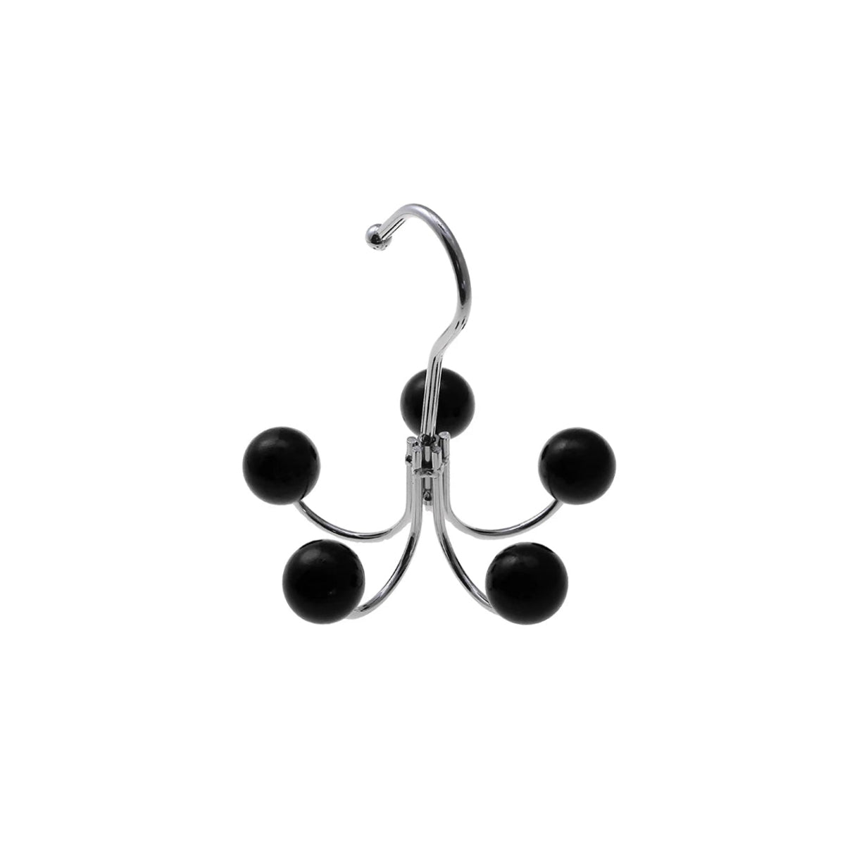 Crochet mural rotatif avec boules en bois - Solution de rangement décorative