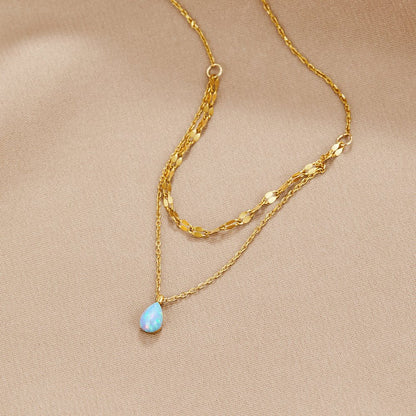 Theresa - Opal Teardrop Layered Necklace — designed to inspire your lifestyle.