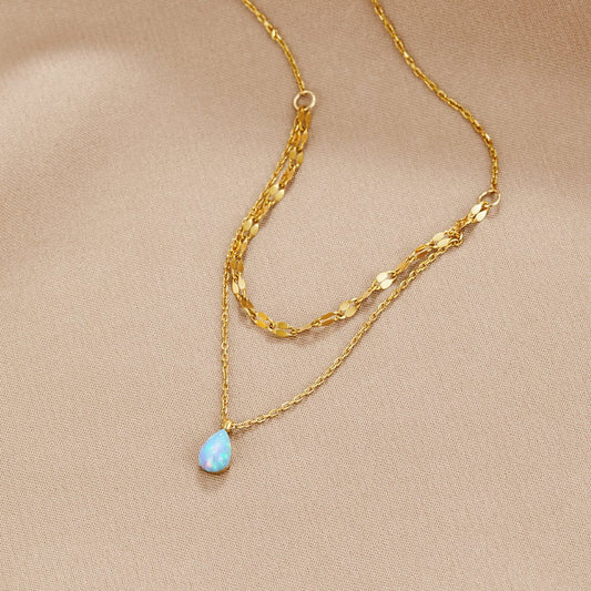Theresa - Opal Teardrop Layered Necklace — designed to inspire your lifestyle.