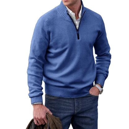 Hommes Halb-Zip Strickpullover | Weiches Gefühl et moderner Alltagsstil