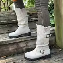 Femme Mid-Calf Cowboy Laarzen | Bottes tendance et confortables