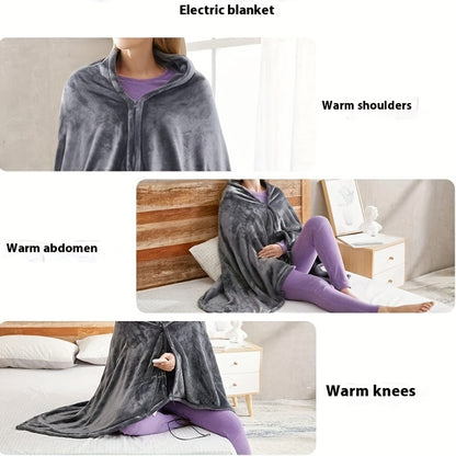 Elektrische Deken USB-Aangedreven Verwarmde Plaid - 3 Warmte-instellingen, Zachte Flanel