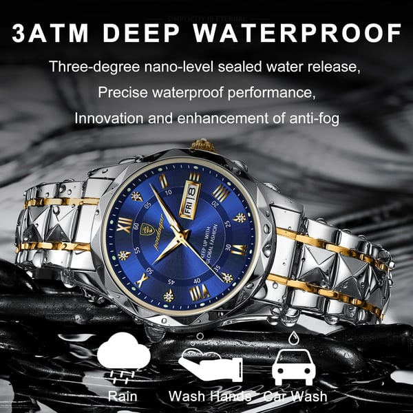 Wasserdichte Luxus-Herrenarmbanduhr der Top-Marke mit Leuchtfunktion