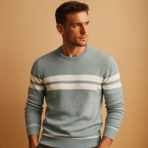 Pull en laine de coton pour hommes avec coupe-vent pour un confort optimal