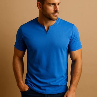 T-shirt Katoenen décontracté pour hommes | Zachte Voeling et Comfort pour Elke Dag