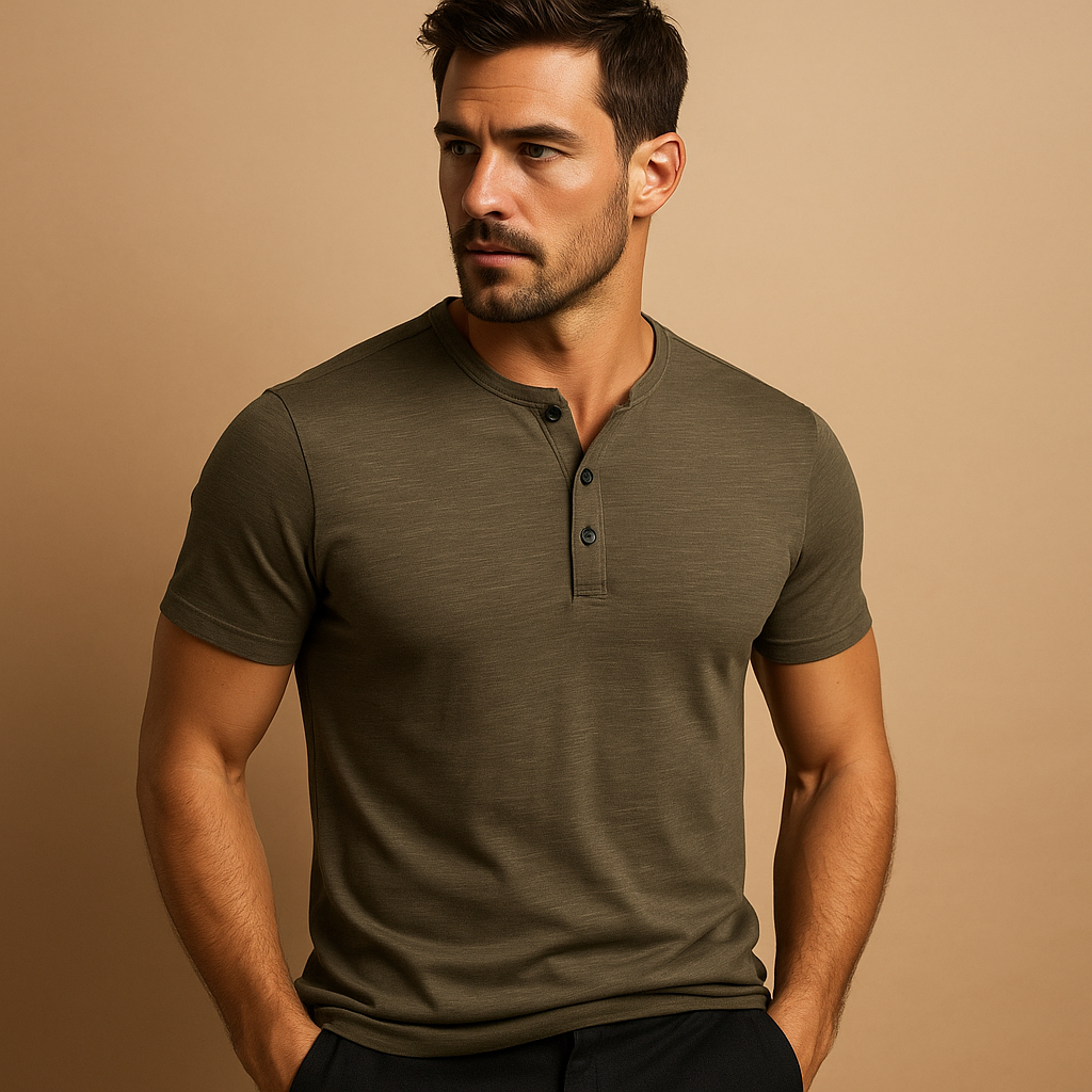 T-shirt Katoenen décontracté pour hommes | Zachte Voeling et Comfort pour Elke Dag