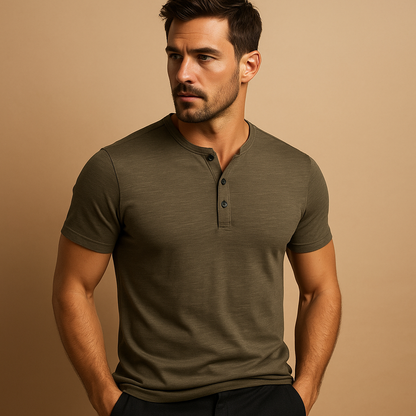 T-shirt Katoenen décontracté pour hommes | Zachte Voeling et Comfort pour Elke Dag