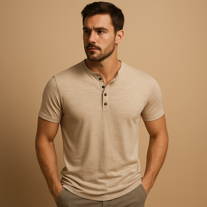 T-shirt Katoenen décontracté pour hommes | Zachte Voeling et Comfort pour Elke Dag