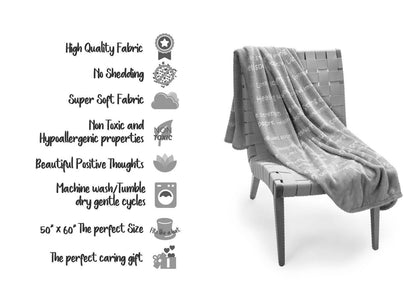 Sympathy Throw Blanket for Healing, Comfort, and Compassion Messages
