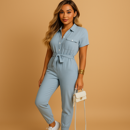 Maßgeschneiderter Damen-Jumpsuit mit Knopfdetails