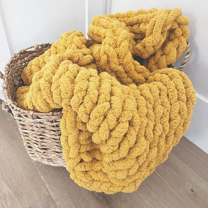 Plaid en grosse maille douce - Décoration intérieure confortable en chenille