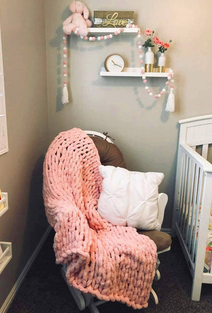 Plaid en grosse maille douce - Décoration intérieure confortable en chenille