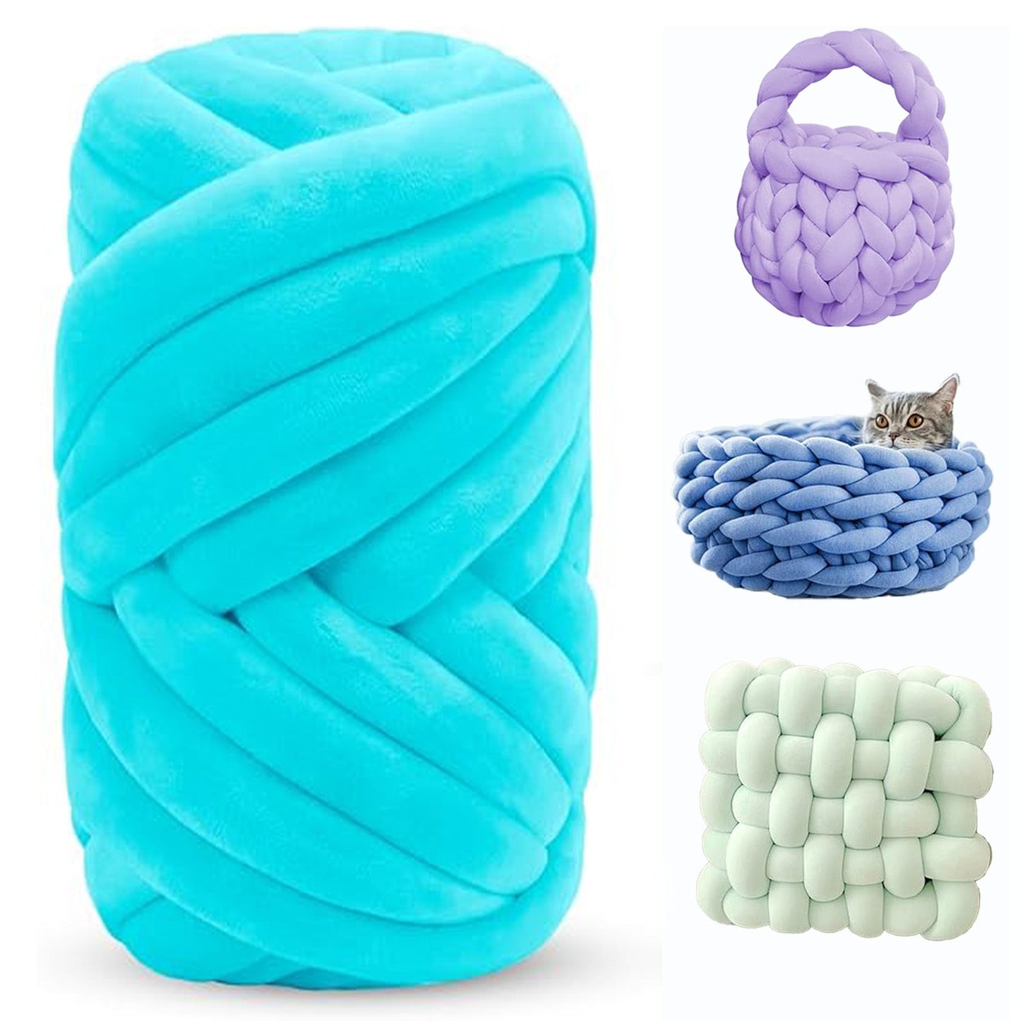 Fil à tricoter doux et jumbo – Fil épais pour couvertures et coussins