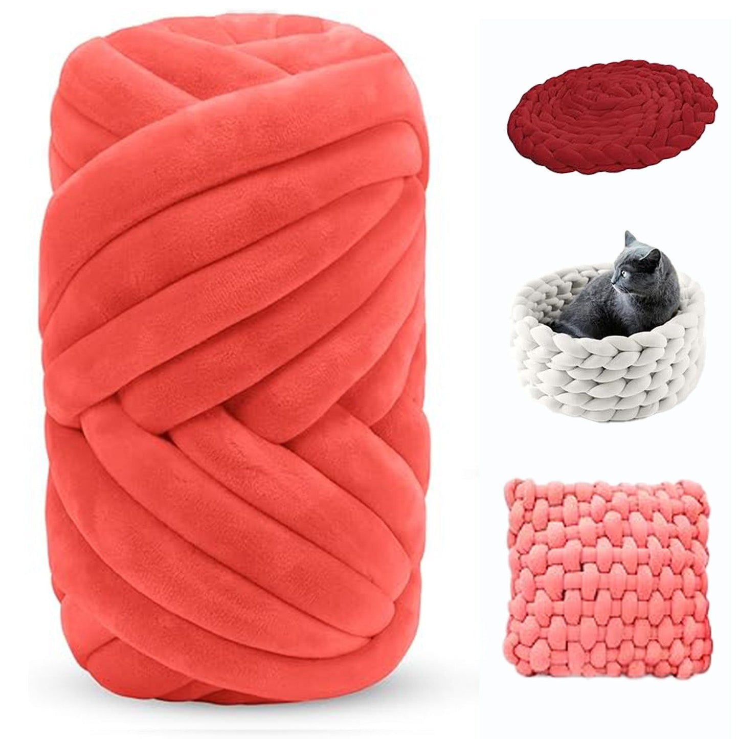 Fil à tricoter doux et jumbo – Fil épais pour couvertures et coussins