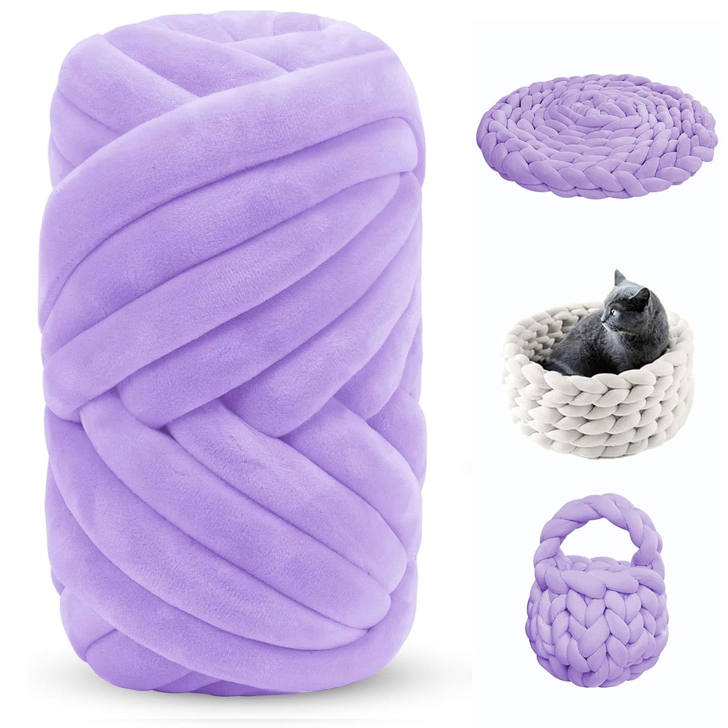 Fil à tricoter doux et jumbo – Fil épais pour couvertures et coussins